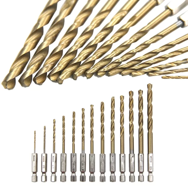 Hexagonal Handle 13pc Titanium Plated Fried Dough Twists Drill 1.5-6.5mm - Image 16