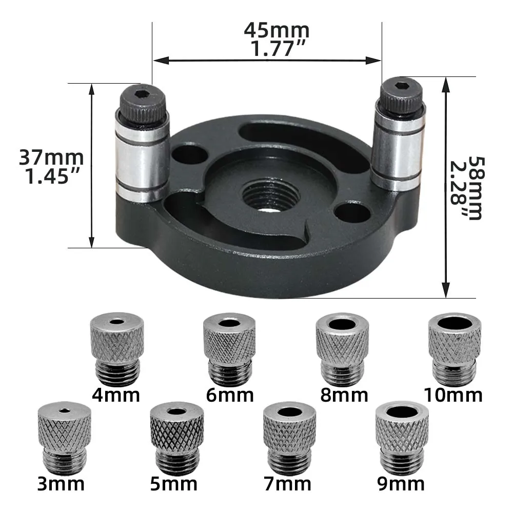 3-10mm Dowel Jig Kit - Self Centering Drill Guide Locator with 8 Steel Bushing - Image 32