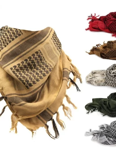 Fashion Military Fashion Lightweight Army Plaid Scarf Unisex Tactical Arab Scarf To Keep Warm