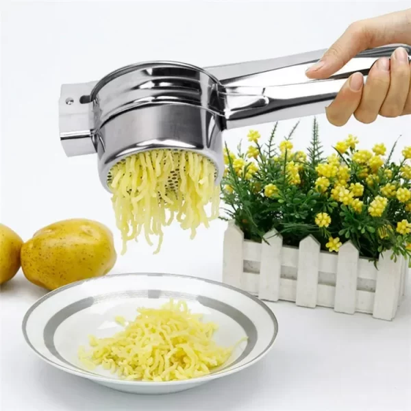 Masher RicerPress Mashed Potatoes Stainless Steel Crushing Puree Fruit Vegetable Squeezer Juicer Press - Image 10