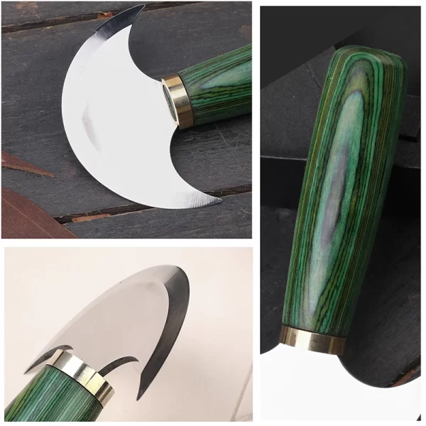 MIUSIE Professional Leather Knife Half Round Blade Leather Craft Knife - Image 5