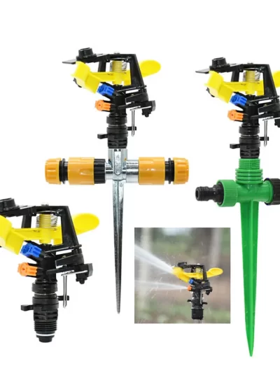 360 Degree Rotating Jet Sprinklers Double Outlet Rocker Nozzles1/2" Male Thread For Garden Farm Lawn Irrigation