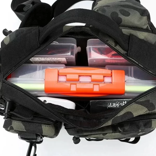 Fishing Tackle Backpack Lure Box Gear Storage Bag Fanny Pack - Image 4