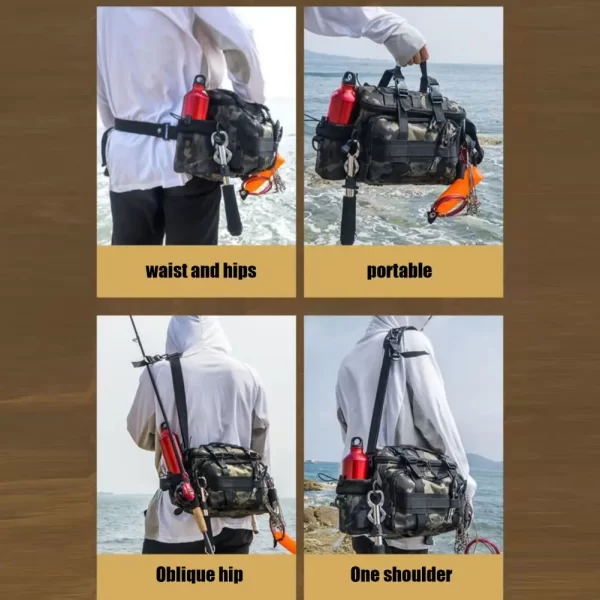 Fishing tackle, shoulder bag, storage bag, portable fishing rod holder - Image 24
