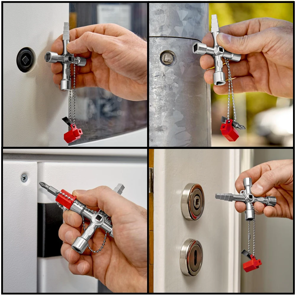 Four-in-one multi-function key wrench electric elevator electric control cabinet valve inner triangle four corners screwdriver - Image 12