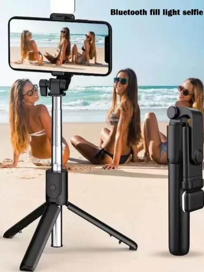 Wireless Bluetooth Selfie Stick Tripod Stand with Fill Light Remote Shutter Tripod For iPhone Samsung Xiaomi Live Phone Holder