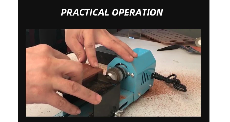 Electric Wood Mini Lathe Machine - Beads Grinding Polishing Beading Woodturning Lathe for Craft And DIY Projects - Image 22