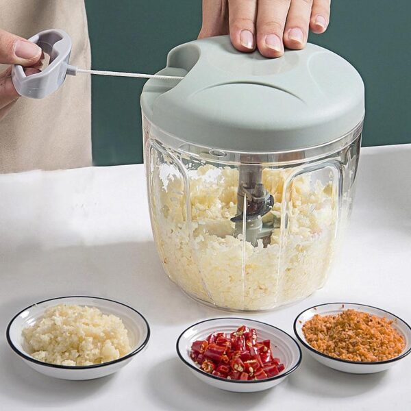 500/900ML Manual Meat Mincer Garlic Chopper Rotate Garlic Press Crusher Vegetable Onion Cutter - Image 13