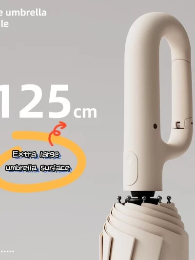 Extra Large Reinforced Wind-resistant Rain-resistant Dual-purpose UV-resistant Fully Automatic Ring-buckle Umbrella