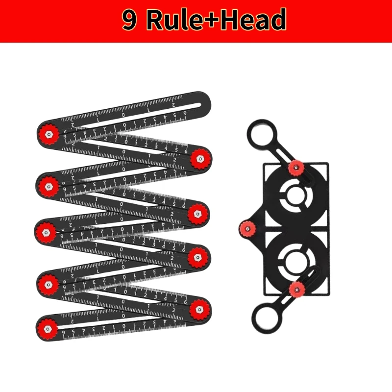 4/6/9/12 Aluminum Alloy Folding Ruler Multi-Functional Measuring Ruler - Image 13