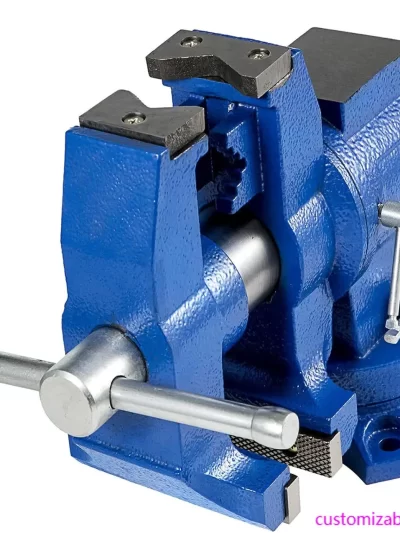6" Heavy Duty Bench Vise, Double Swivel Rotating Vise Head/Body Rotates 360°,Pipe Vise Bench Vices