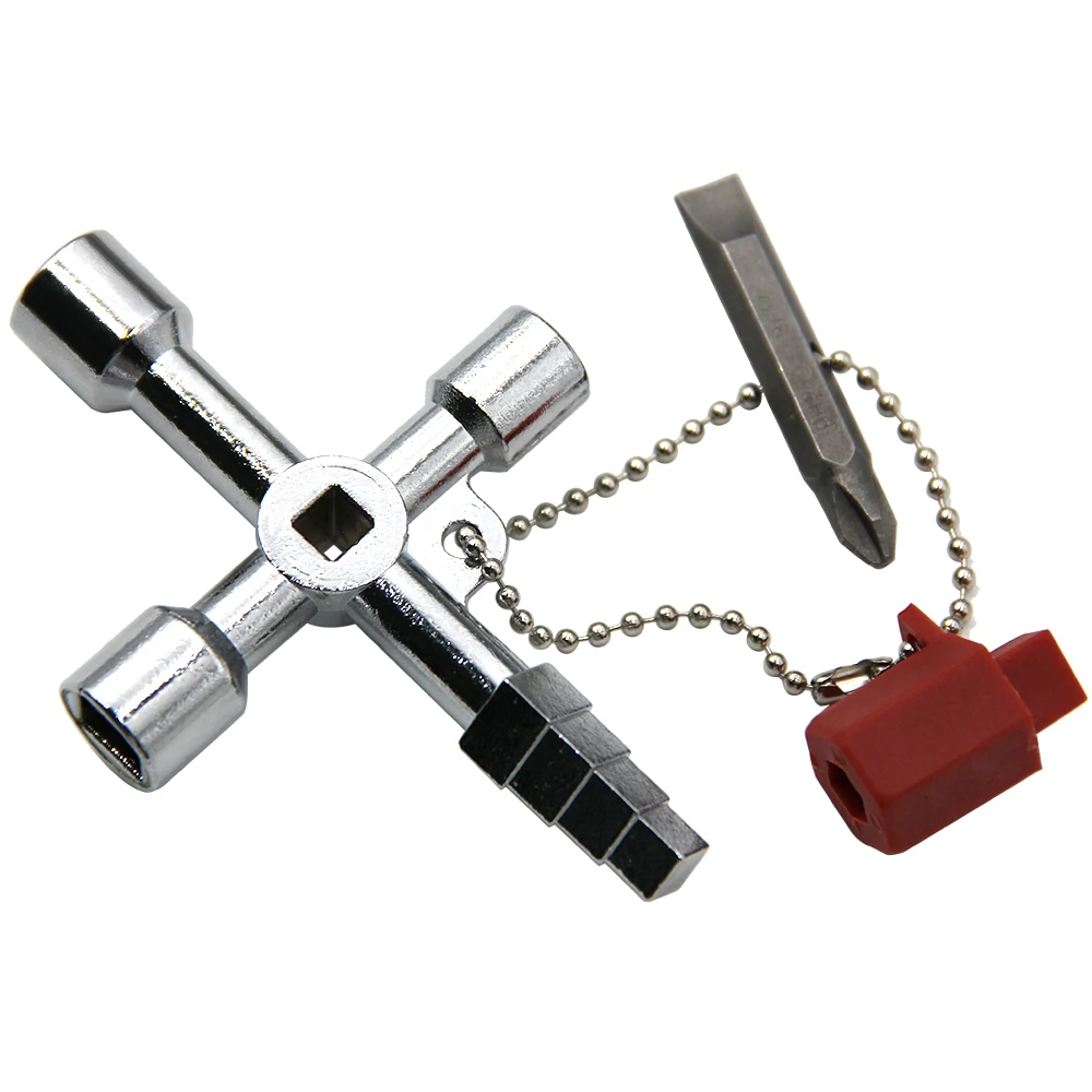 Four-in-one multi-function key wrench electric elevator electric control cabinet valve inner triangle four corners screwdriver - Image 8