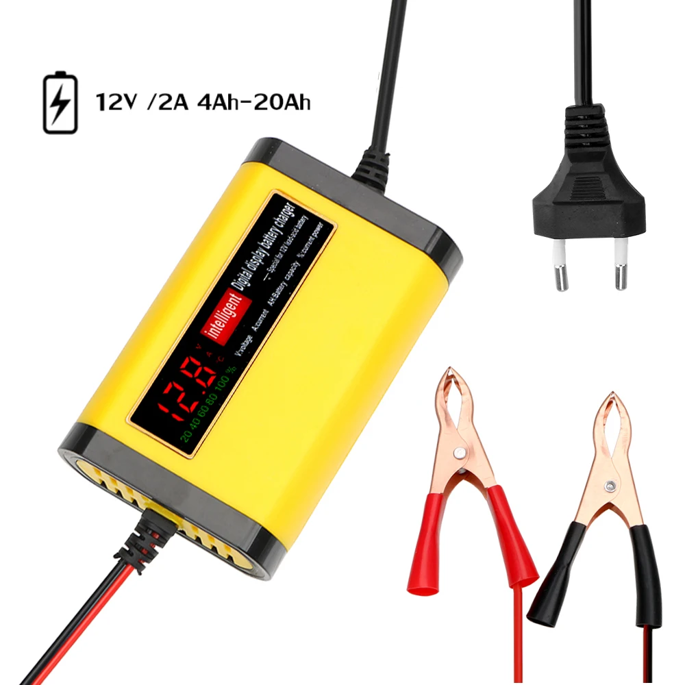 2A Intelligent Fast Power Charging 3 Stages Lead Acid AGM GEL Battery-chargers Car Battery Charger - Image 2