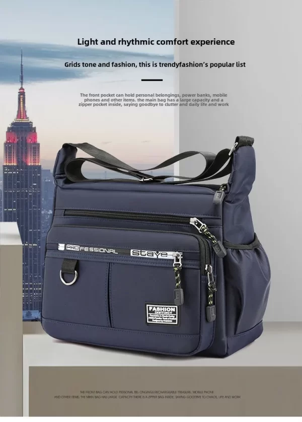 Design Oxford Shoulder Bag Large Capacity Men's Casual Multi-layer - Image 12