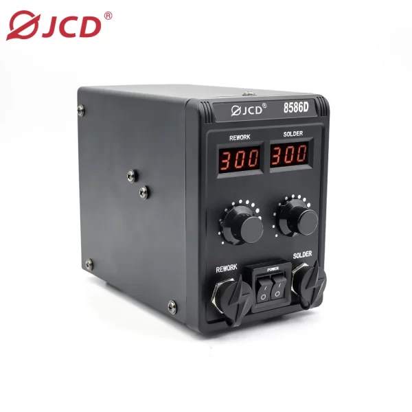 JCD 8586D Soldering Station 2 IN 1 Hot Air Gun Solder Station with 2 Digital display - Image 36