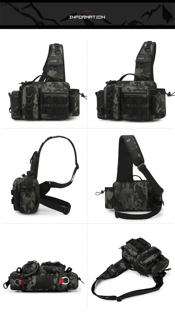 Fishing tackle, shoulder bag, storage bag, portable fishing rod holder - Image 34