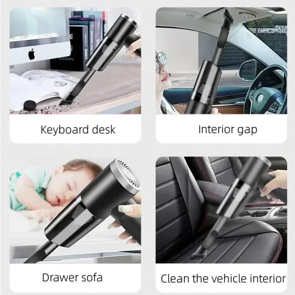 Portable Wireless Car Vacuum Cleaner Wireless Vacuum Cleaner Dual Use for Home and Car 120W - Image 15