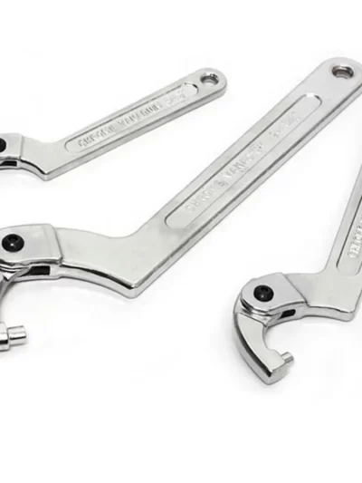 1PCS Adjustable Wrench Hook Spanner Square/Round Head CR-V Spanner