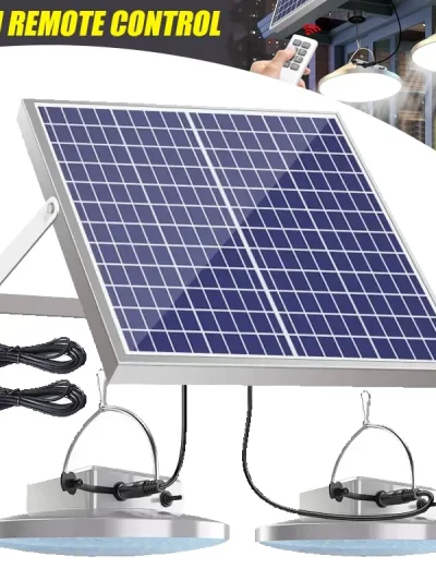 Upgraded 8800mAh Solar Outdoor Light Double Head 112 LED Motion Sensor Waterproof Solar Shed Light