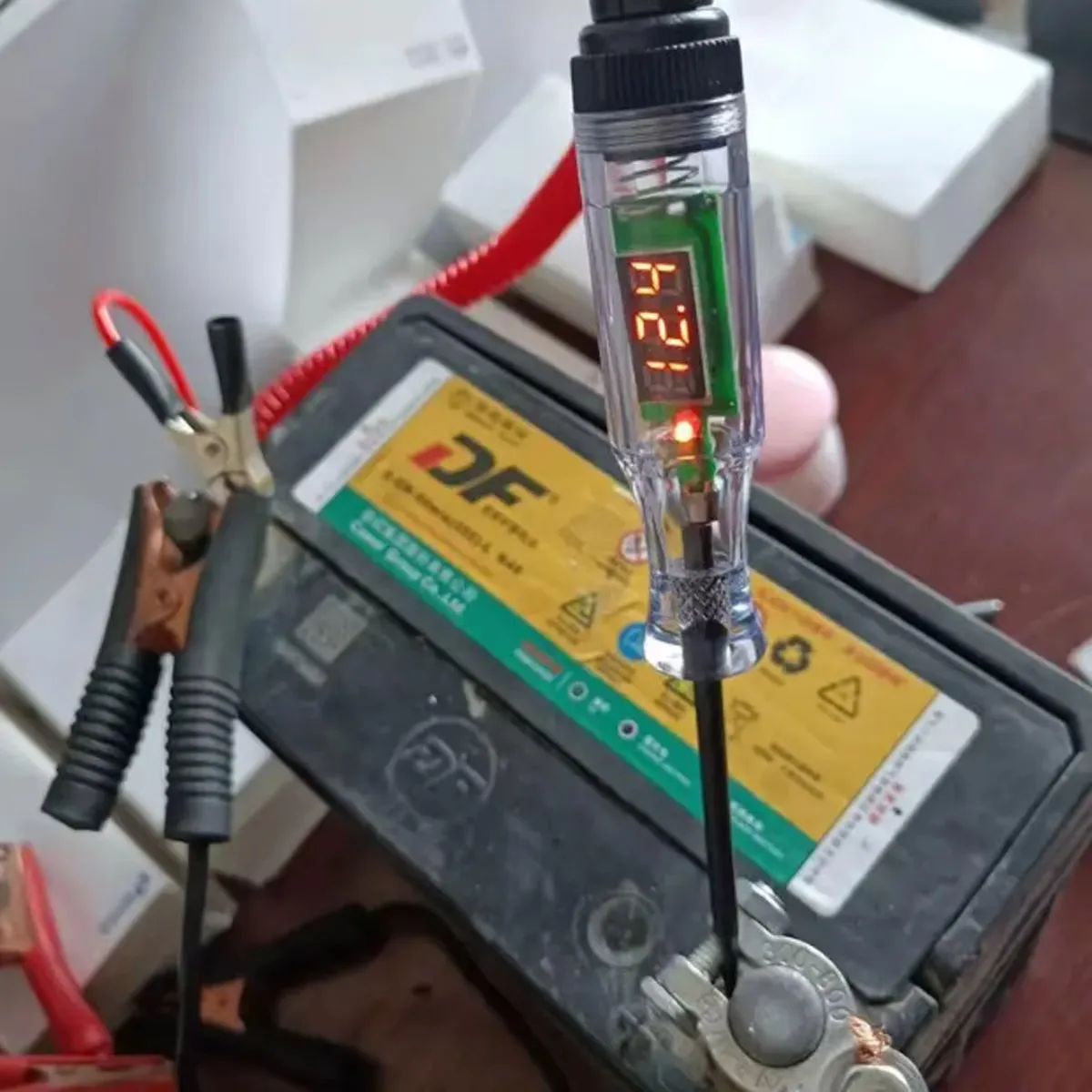 6V-24V 5V-90V Circuit Tester Digital Test Lamp Probe Pen Lamp Automotive Truck Voltage Circuit Test Pen - Image 4