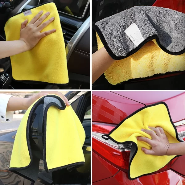 SEAMETAL Microfiber Car Washing Towel 400GSM Double-Sided Coral Velvet Clean Towels High Water Absorption - Image 5