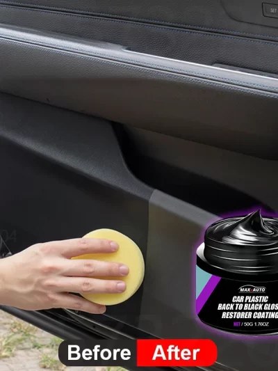 Car Plastic Restorer Back To Black Gloss Auto Interior Leather & Panel Renewal Wax Coating