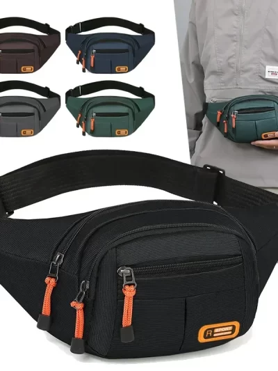 Oxford Waterproof Mobile Waist Bag for Men Women Multifunctional Large Capacity Fanny Pack