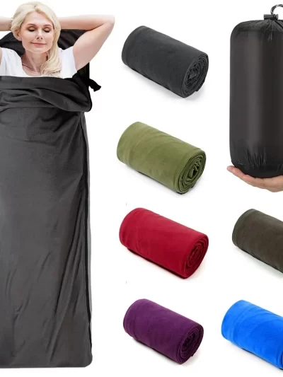 Fleece Sleeping Bag Portable Ultra-light Polar Travel Sheets for Adults Outdoor Camping Tent Bed Warm Sleeping Bag Liner