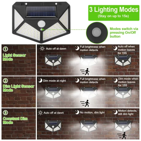 Multifunctional Solar Lamp Outdoor Garden Decoration Solar LED Light Waterproof with Motion Sensor - Image 13