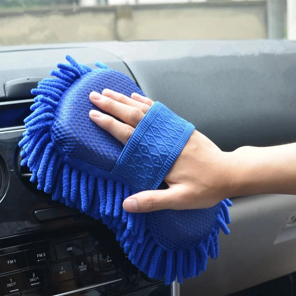 Car Wash Microfiber Chenille Car Wash Sponge Care Washing Brush Pad - Image 10