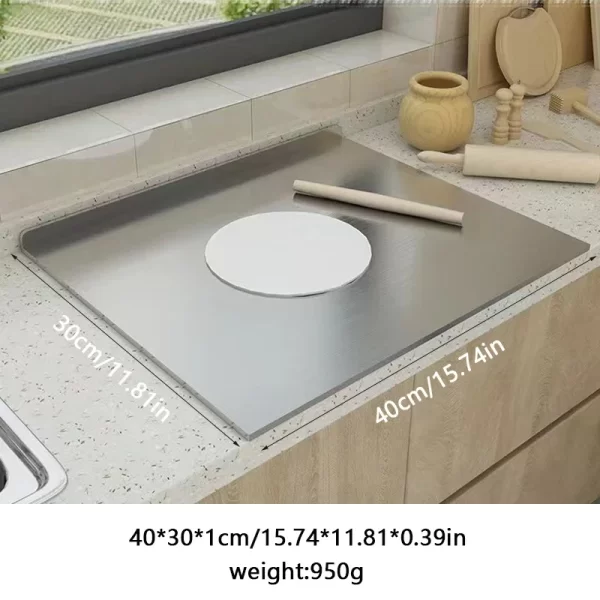 L-shaped folding chopping board stainless steel double-sided chopping board - Image 15