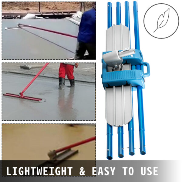 SucceBuy Concrete Float 1200x200mm/1200x300mm Finishing Bull Float with 4 Handle Round End Cement Trowel - Image 15
