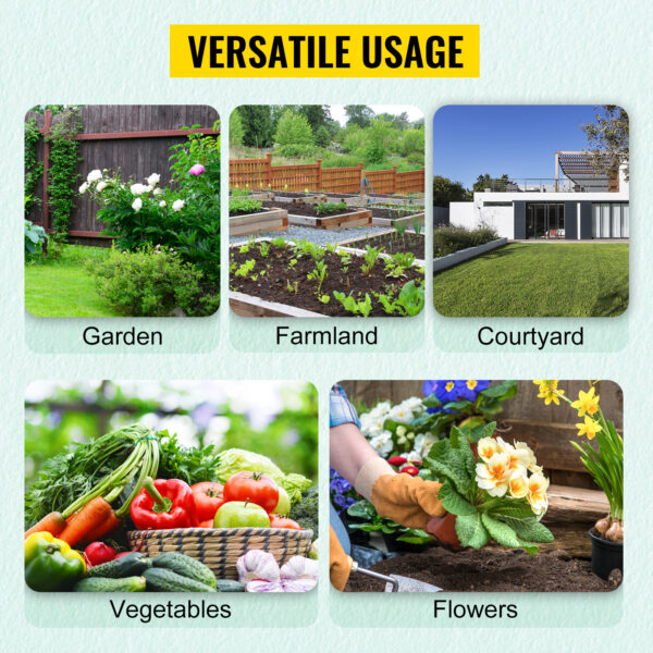 SucceBuy Walk-in Tunnel Greenhouse Galvanized Frame & Waterproof Cover 15x7x7/10x7x7/20x10x7/12x7x7 ft - Image 15