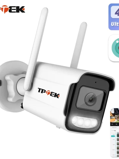 8MP 4K IP Camera Wifi Wireless 5MP AI Human Detect iCSee CCTV Bullet Outdoor Surveillance Security Protection Video Camera Cam