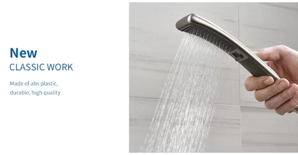 Waterfall 2 Function Hand Held Shower Head High Pressure Rain Shower Sprayer Set Water Saving - Image 35