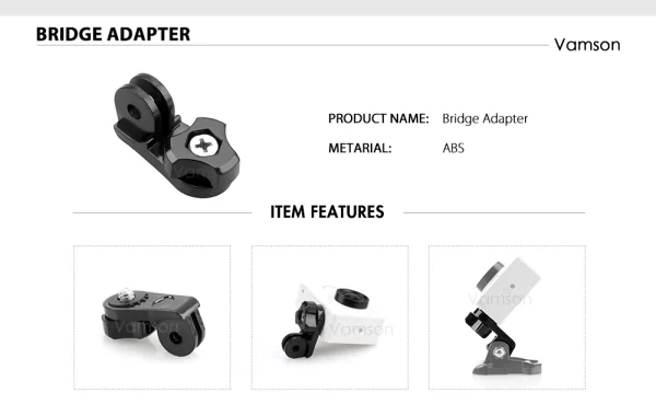 Vamson for Insta360 X3 Accessories 360 Degree Rotary Backpack Clip Clamp Mount for Insta360 One X2 Dji Action 3 2 Go Pro Camera - Image 27