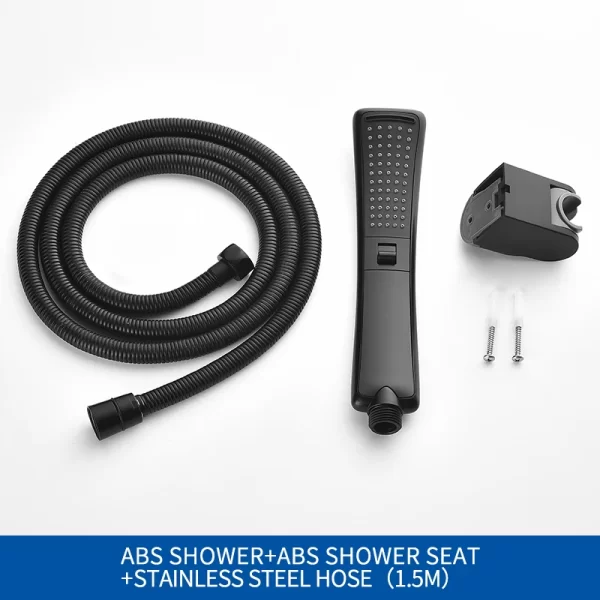 Waterfall 2 Function Hand Held Shower Head High Pressure Rain Shower Sprayer Set Water Saving - Image 7