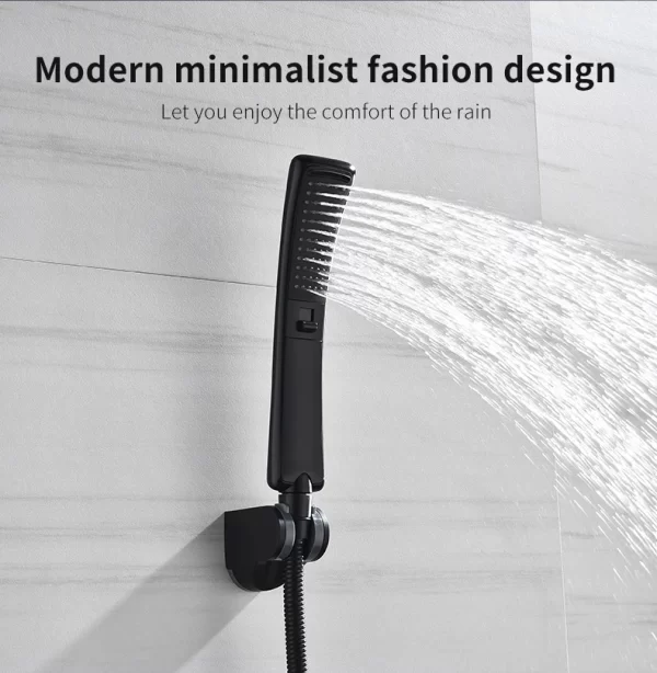 Waterfall 2 Function Hand Held Shower Head High Pressure Rain Shower Sprayer Set Water Saving - Image 28