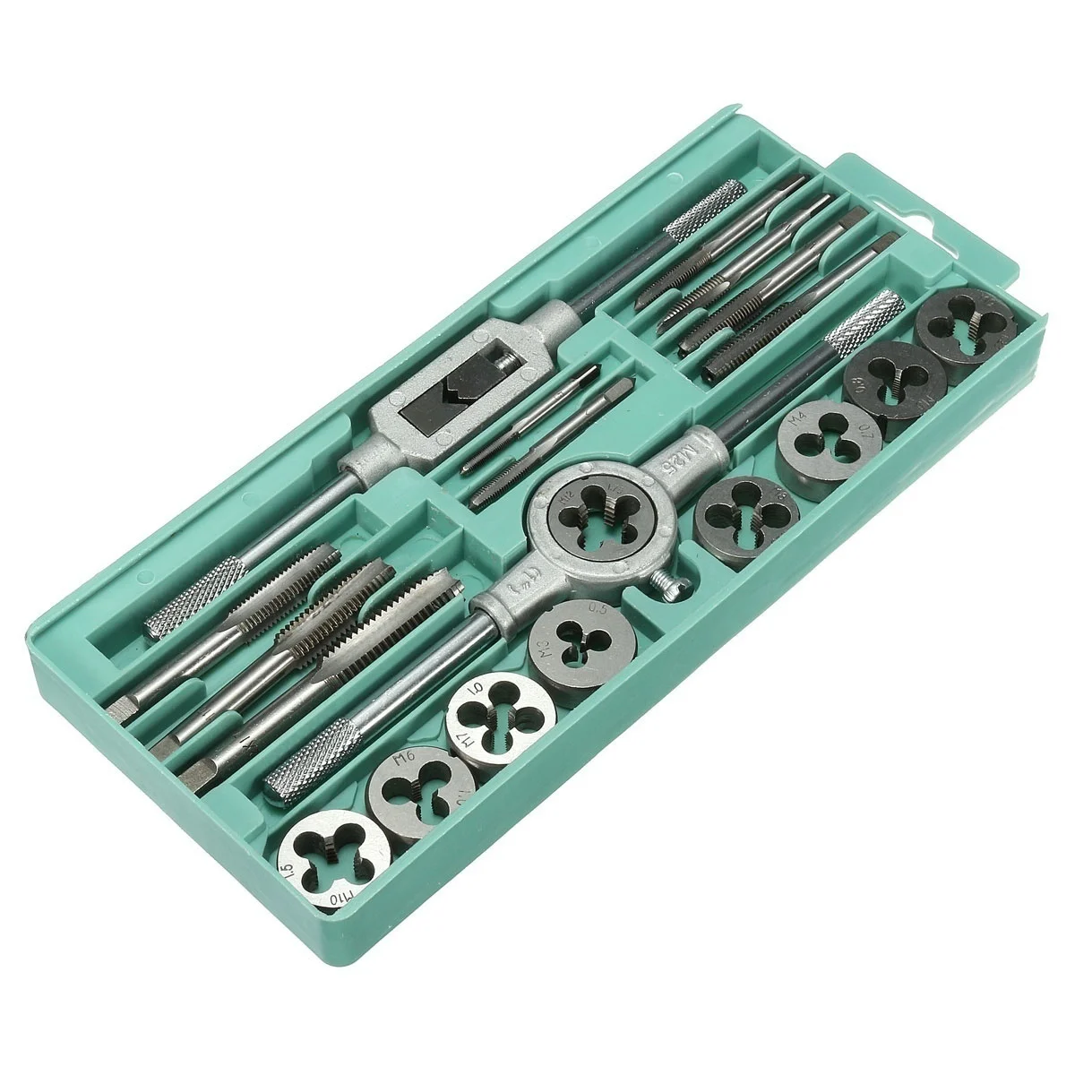 8/12/20Pcs Metric Hand Tap and Die Set M3-M12 Screw Thread Plugs Straight Taper Reamer Tools - Image 27