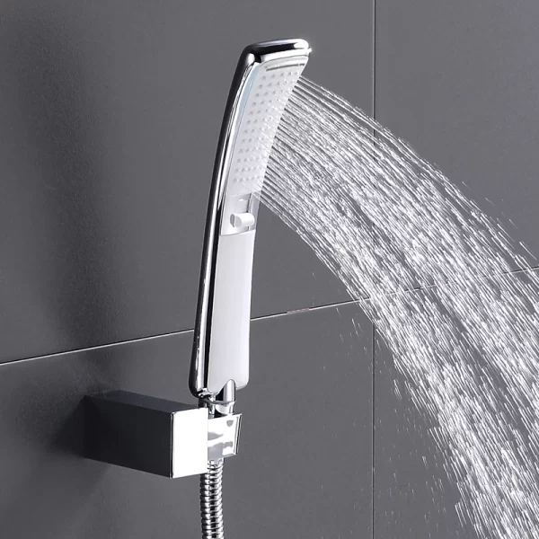 Waterfall 2 Function Hand Held Shower Head High Pressure Rain Shower Sprayer Set Water Saving - Image 3