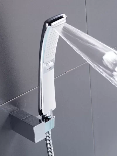 Waterfall 2 Function Hand Held Shower Head High Pressure Rain Shower Sprayer Set Water Saving