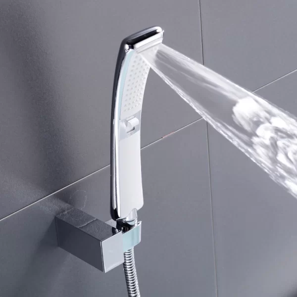 Waterfall 2 Function Hand Held Shower Head High Pressure Rain Shower Sprayer Set Water Saving