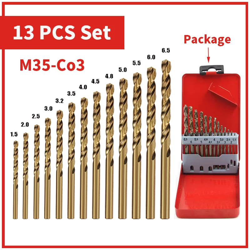 Cobalt High Speed Steel Twist Drill Bit M35 Stainless Steel Tool Set Of Drills Accessories For Metal Stainless Steel Drilling - Image 15