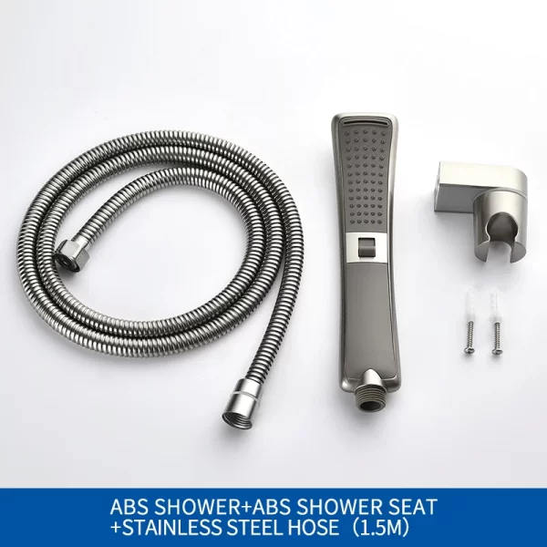 Waterfall 2 Function Hand Held Shower Head High Pressure Rain Shower Sprayer Set Water Saving - Image 10