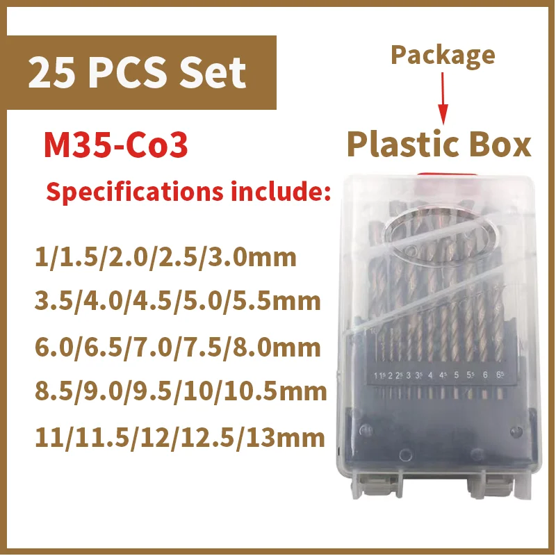 Cobalt High Speed Steel Twist Drill Bit M35 Stainless Steel Tool Set Of Drills Accessories For Metal Stainless Steel Drilling - Image 21