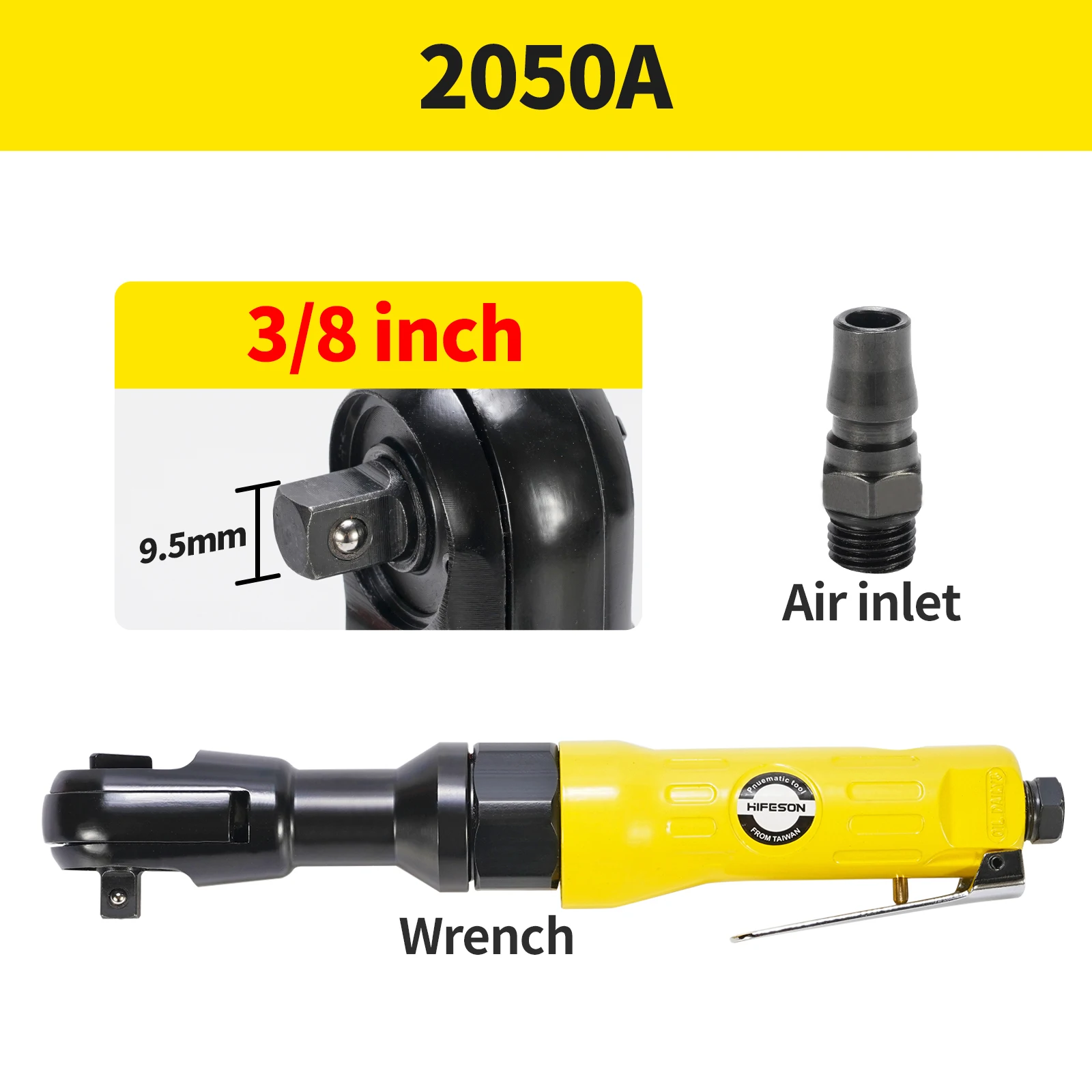 1/2 3/8 1/4 Inch Pneumatic Wrench Air Ratchet Air Wrench Pneumatic Tools Spanners Air Tools With A EU Connector - Image 15