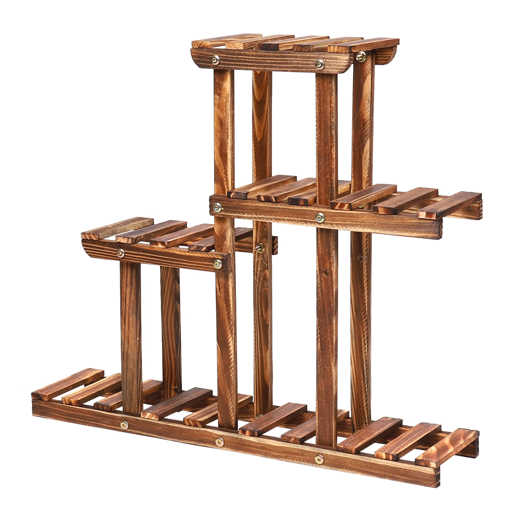 Carbonized Wood Plant Stand Multi Tier Succulent Rack Plant Holder - Image 5
