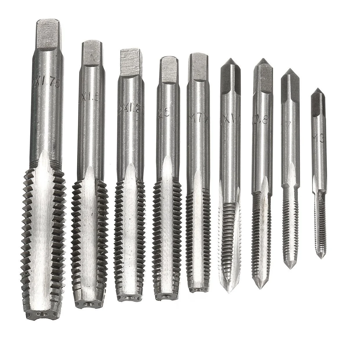 8/12/20Pcs Metric Hand Tap and Die Set M3-M12 Screw Thread Plugs Straight Taper Reamer Tools - Image 25