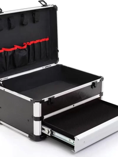Electric Toolbox Aluminum Case Reinforced Tool Box Organizer Box Large Drawer Tools Storage Case For tools