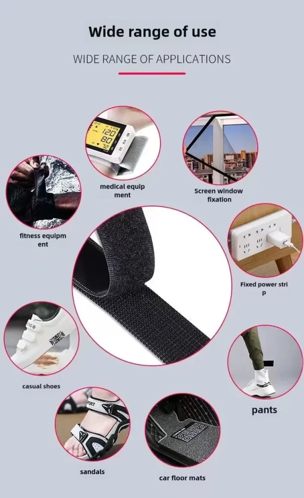 1-10M Velcros Self Adhesive Hook and Loop Tape Fastener House Diy Magic Tap Auto Double Sided Roll Strong Glue Home Strap Strips - Image 22